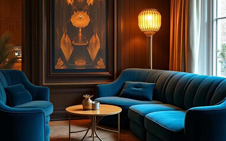 Área de Lounge - Detalles Art Decó